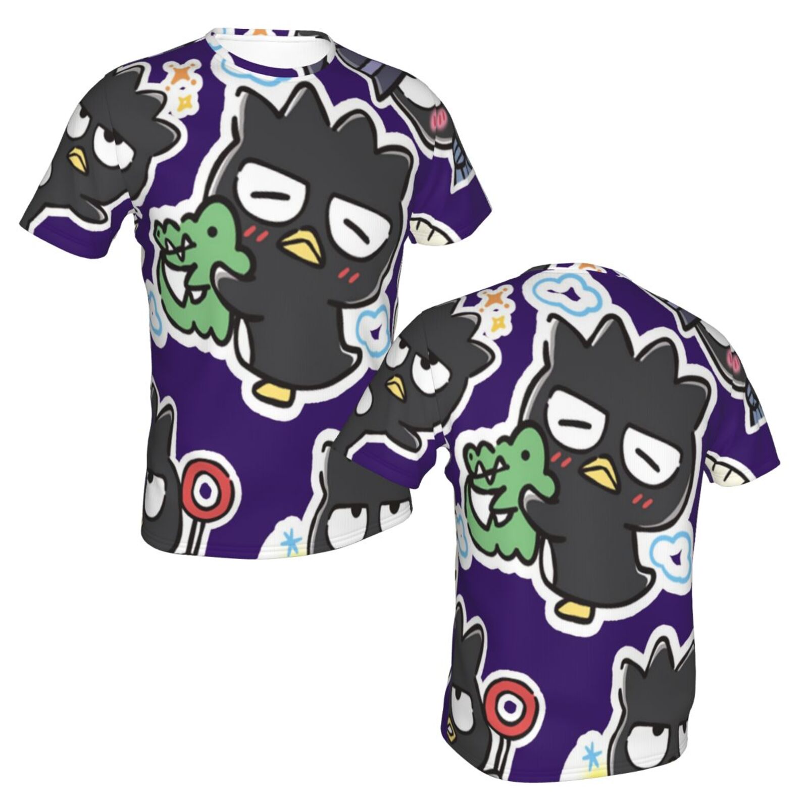 Unisex Badtz Maru T Shirts 3D Printed Short Sleeve Shirts Casual Graphics Tees For Adult Men Women